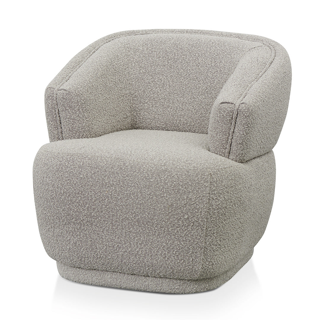 Fabric Armchair - Ash Grey Boucle