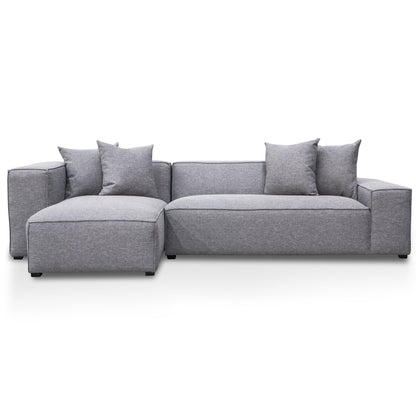 3 Seater Left Chaise Sofa - Graphite Grey