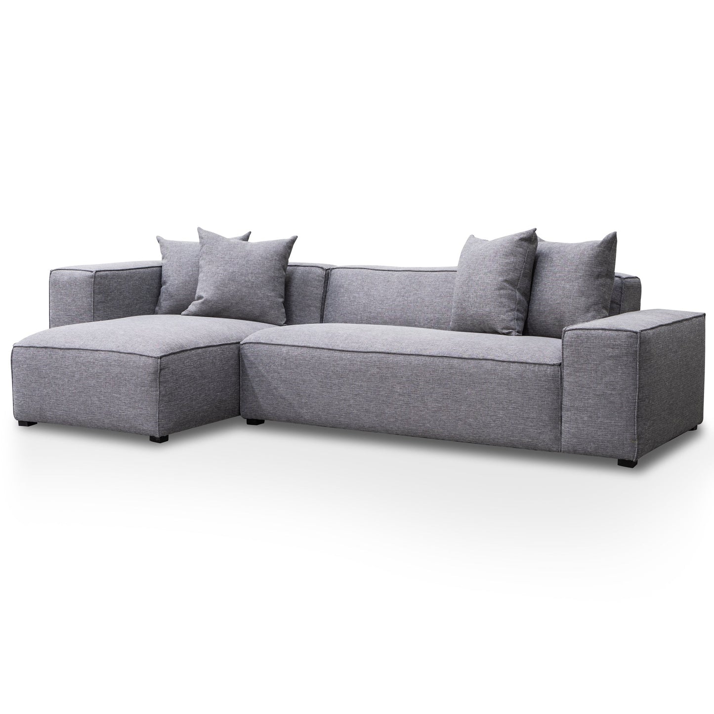 3 Seater Left Chaise Sofa - Graphite Grey