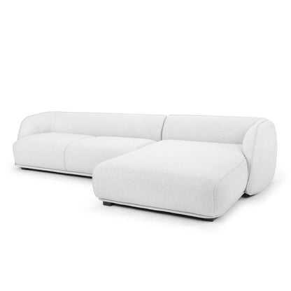 3 Seater Right Chaise Sofa - Light Texture Grey