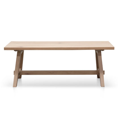 1.2m Wooden Coffee Table - Washed Natural