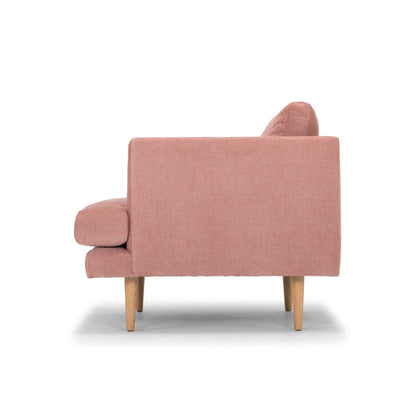 Armchair - Dusty Blush with Natural Legs