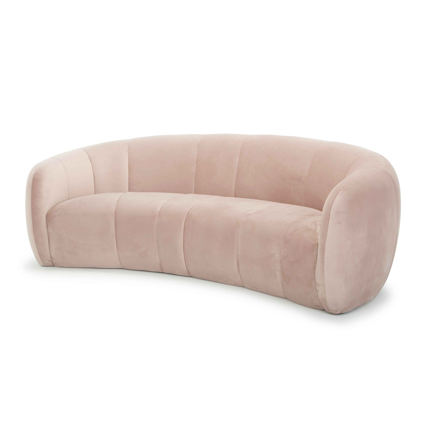 3 Seater Fabric Sofa - Blush