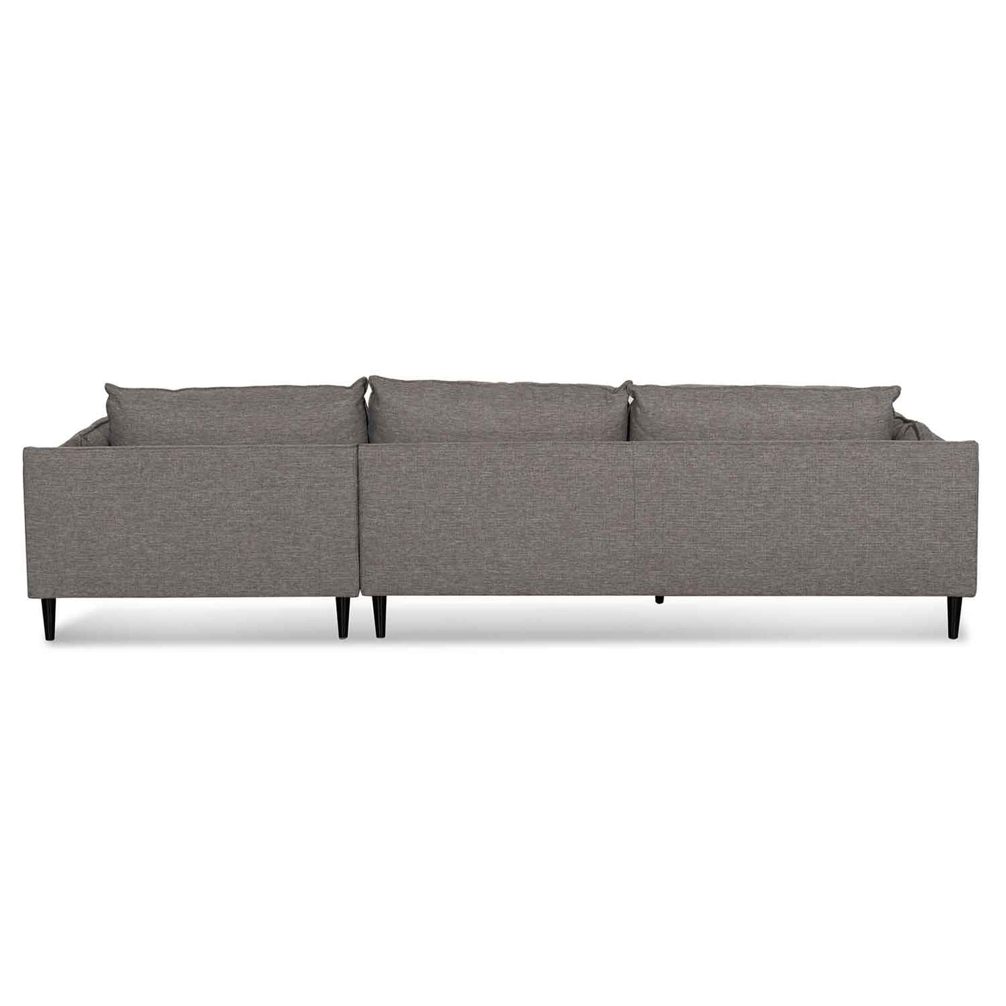 4 Seater Right Chaise Fabric Sofa - Graphite Grey