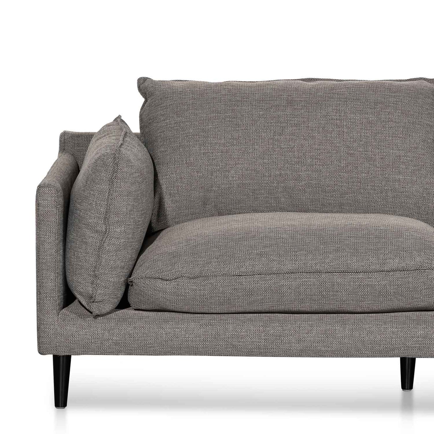 4 Seater Right Chaise Fabric Sofa - Graphite Grey