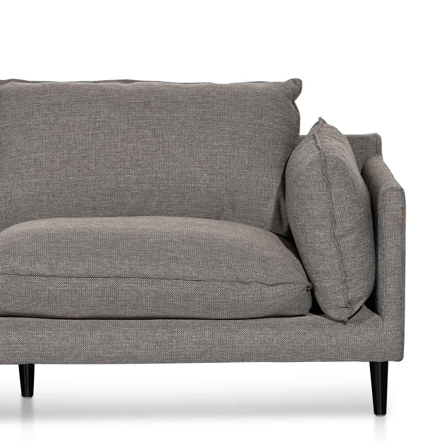 4 Seater Left Chaise Fabric Sofa - Graphite Grey