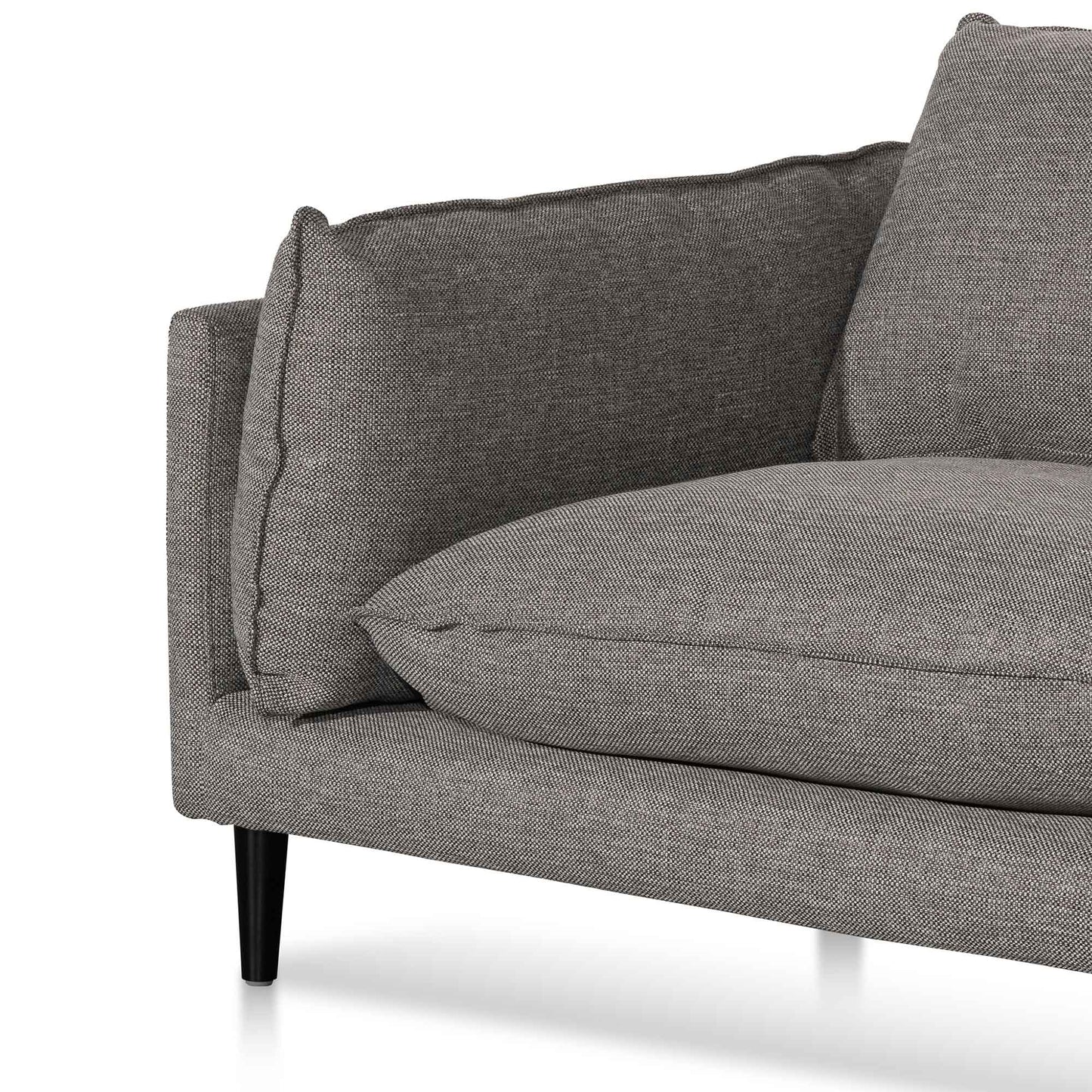 4 Seater Right Chaise Fabric Sofa - Graphite Grey