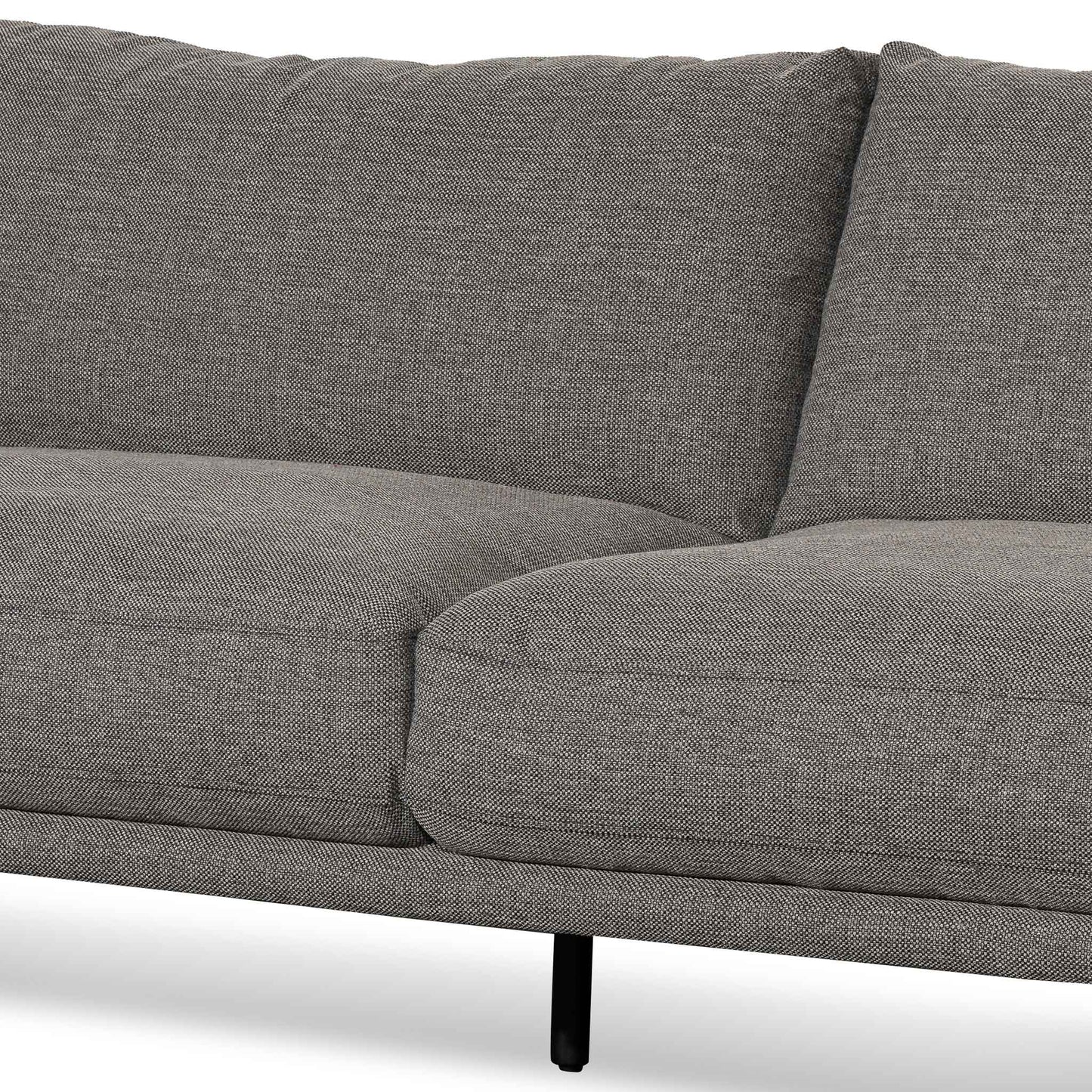 4 Seater Right Chaise Fabric Sofa - Graphite Grey