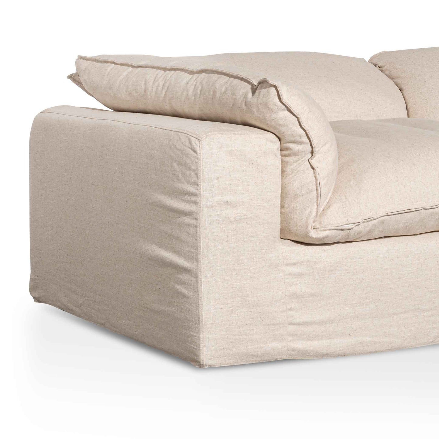 Fabric Corner Sofa - Linen Sand