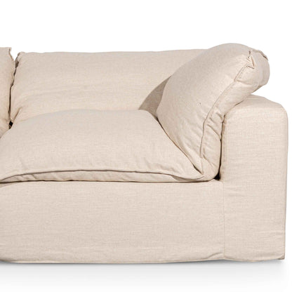 Fabric Corner Sofa - Linen Sand