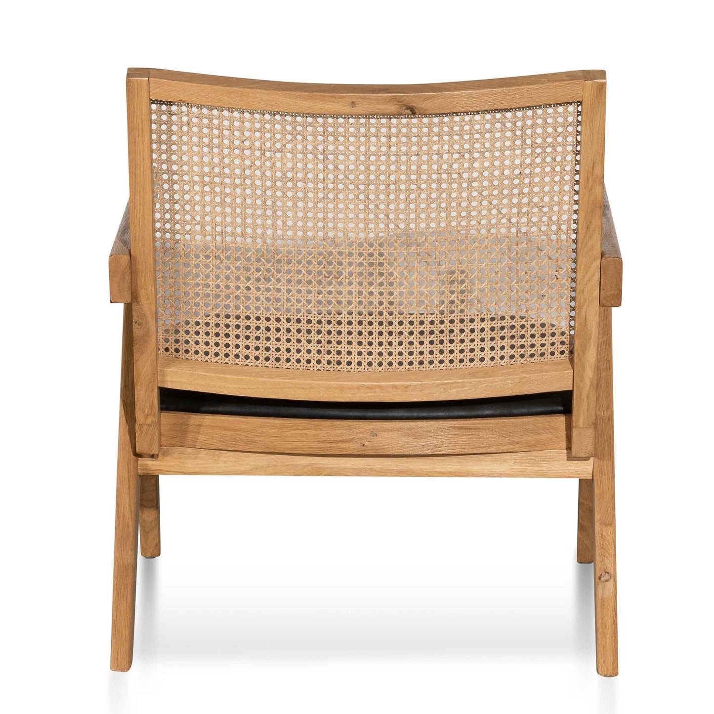 Rattan Armchair - Distress Natural and Black Seat