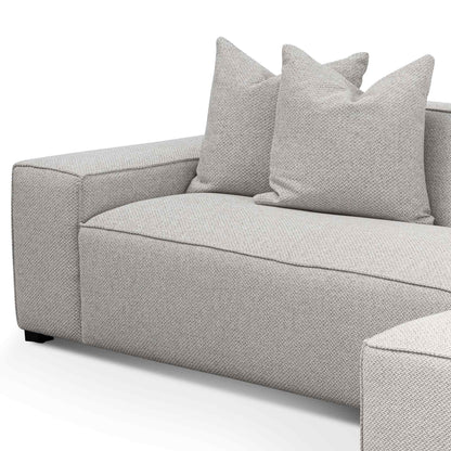 3 Seater Right Chaise Fabric Sofa - Sterling Sand