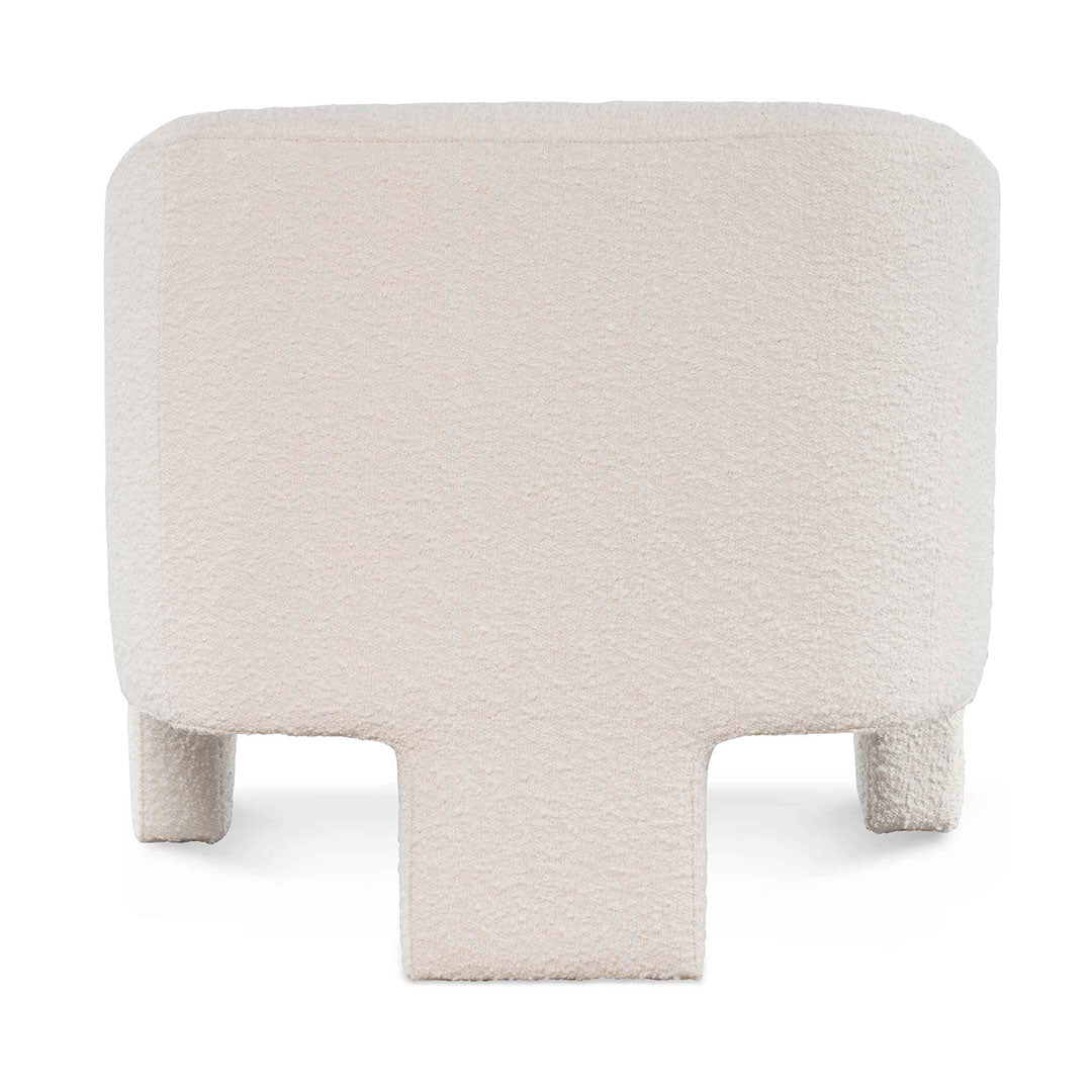 Fabric Armchair - Ivory White Boucle