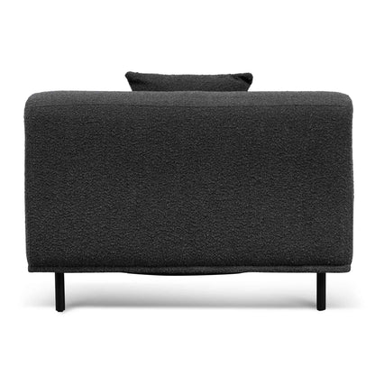 Armchair - Charcoal Boucle with Black Legs