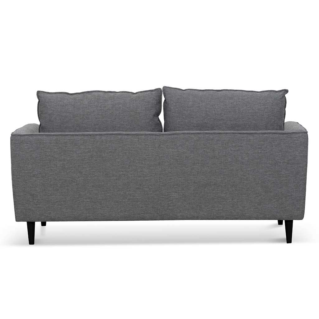 2 Seater Fabric Sofa - Graphite Grey with Black Leg