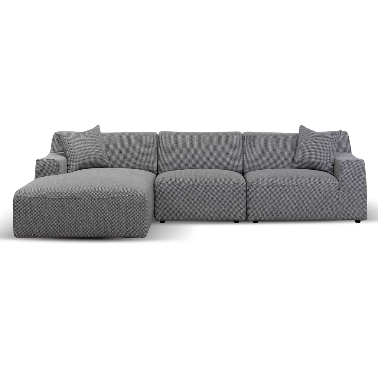 3 Seater Left Chaise Sofa - Noble Grey