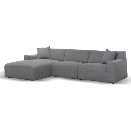 3 Seater Left Chaise Sofa - Noble Grey