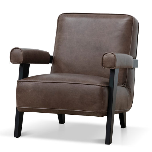 Armchair - Dark Brown Leather