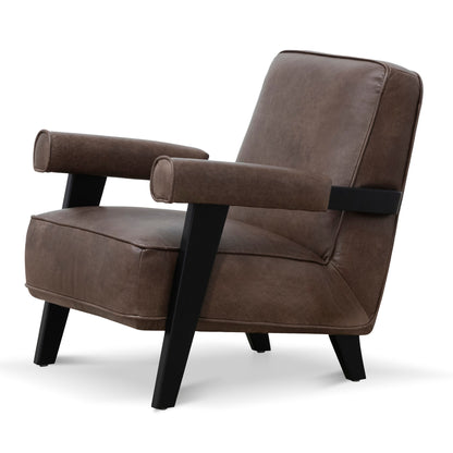 Armchair - Dark Brown Leather