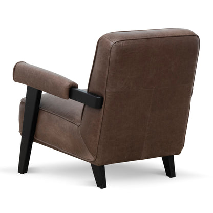 Armchair - Dark Brown Leather