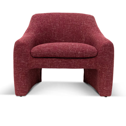 Fabric Armchair - Sangria Red