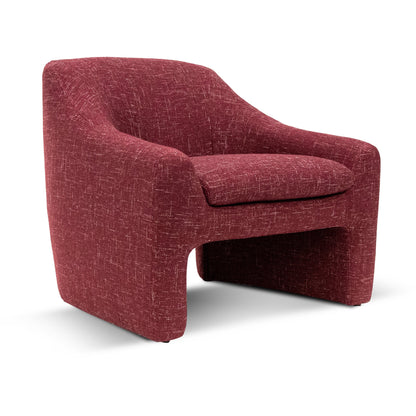 Fabric Armchair - Sangria Red