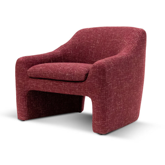 Fabric Armchair - Sangria Red