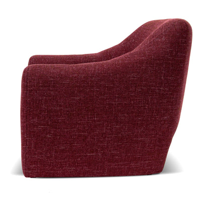 Fabric Armchair - Sangria Red