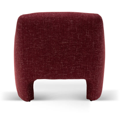 Fabric Armchair - Sangria Red