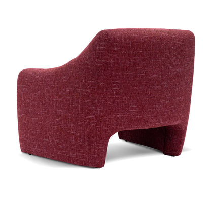 Fabric Armchair - Sangria Red