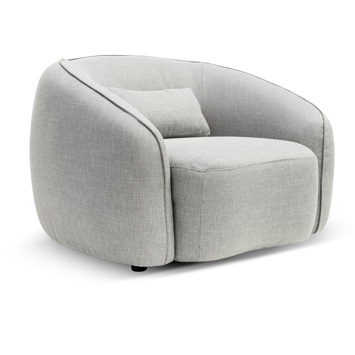 Fabric Armchair - Light Texture Grey