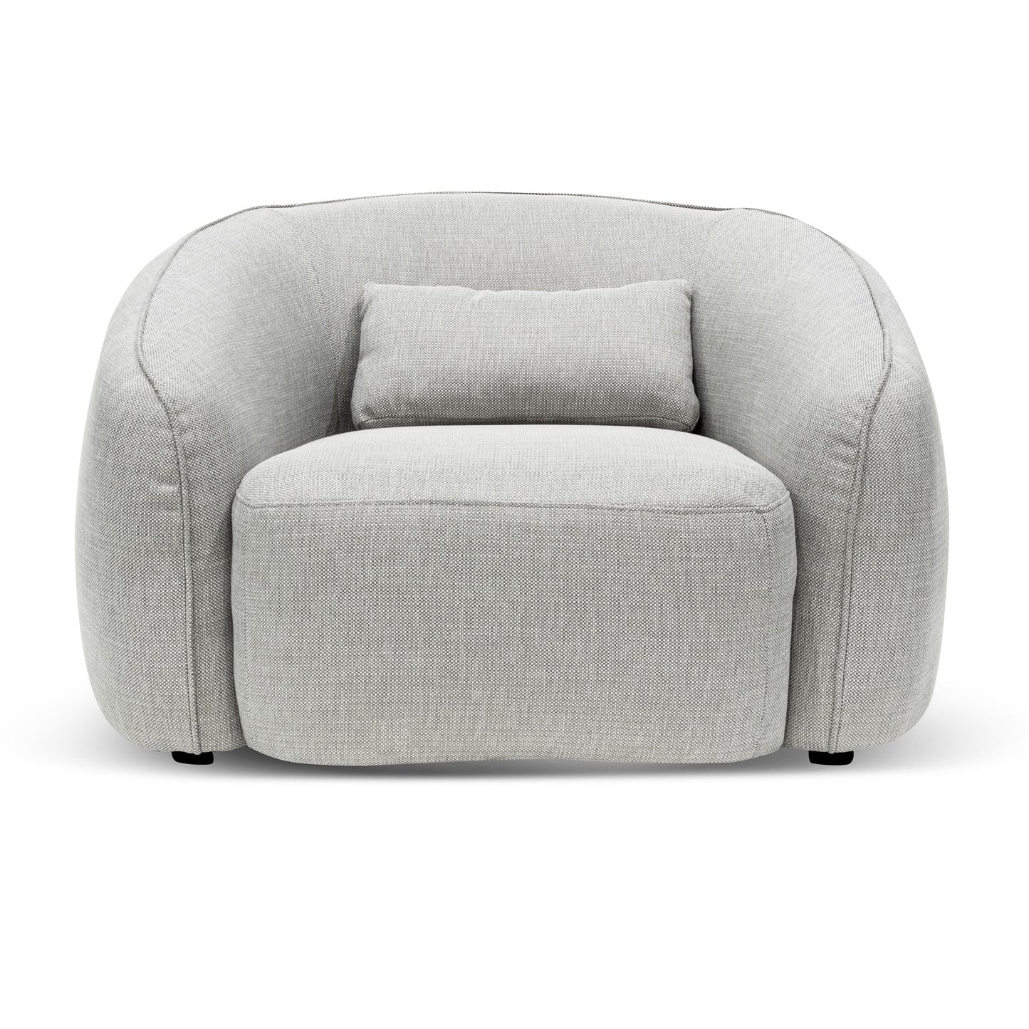 Fabric Armchair - Light Texture Grey