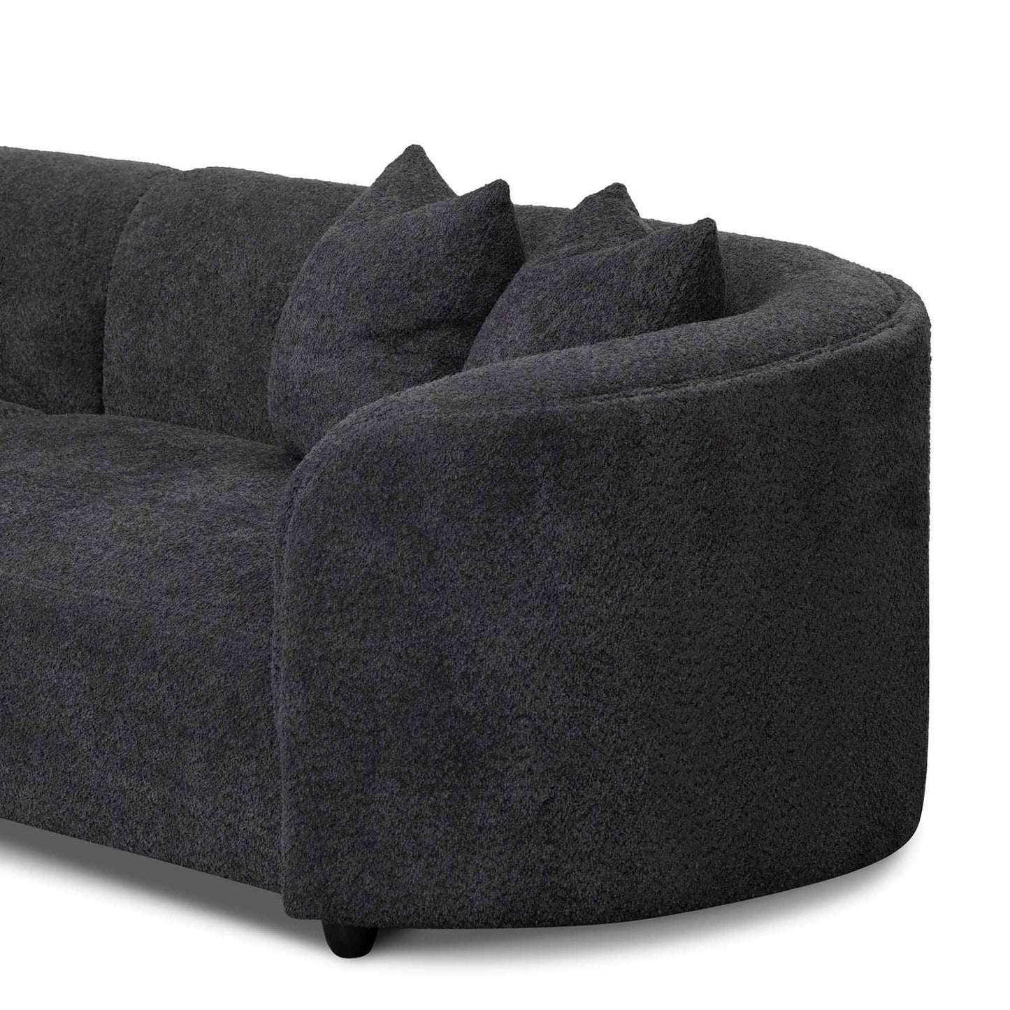 Left Chaise Sofa - Charcoal Fleece