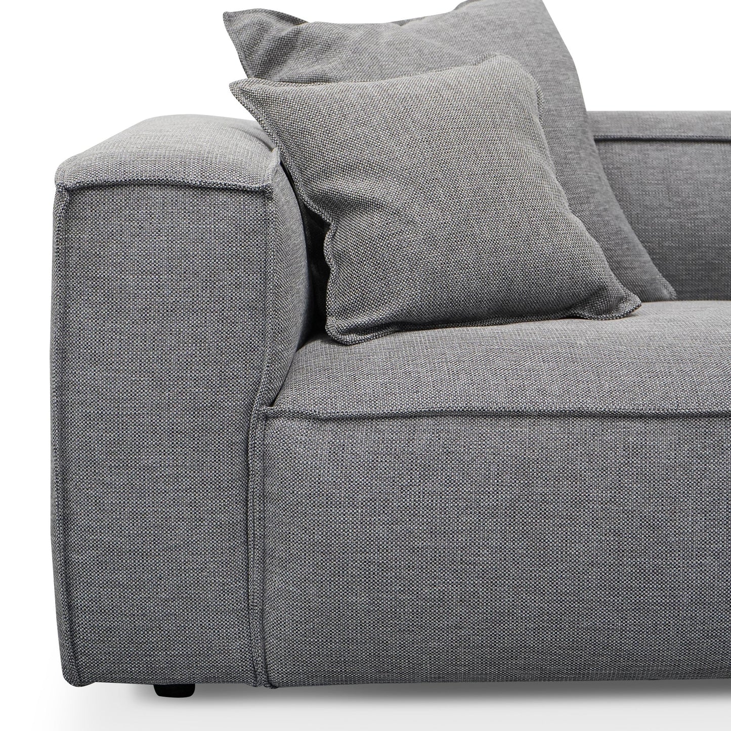 4 Seater Sofa with Cushion and Pillow - Graphite Grey