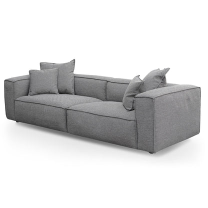 4 Seater Sofa with Cushion and Pillow - Graphite Grey