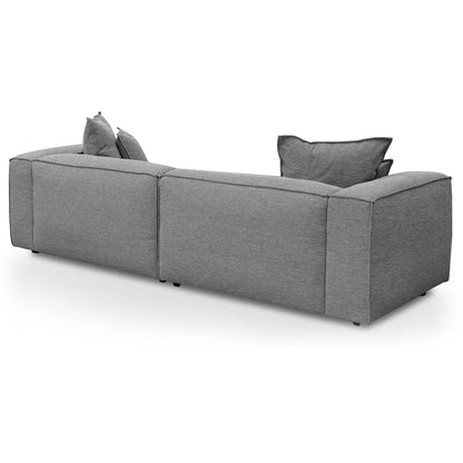 4 Seater Sofa with Cushion and Pillow - Graphite Grey