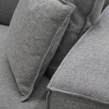 4 Seater Sofa with Cushion and Pillow - Graphite Grey